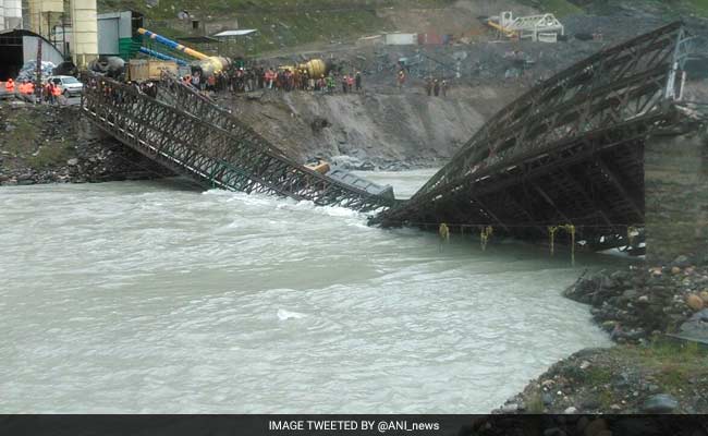 Bailey Bridge Facilitating Rohtang Tunnel Construction Collapses In Himachal Pradesh 