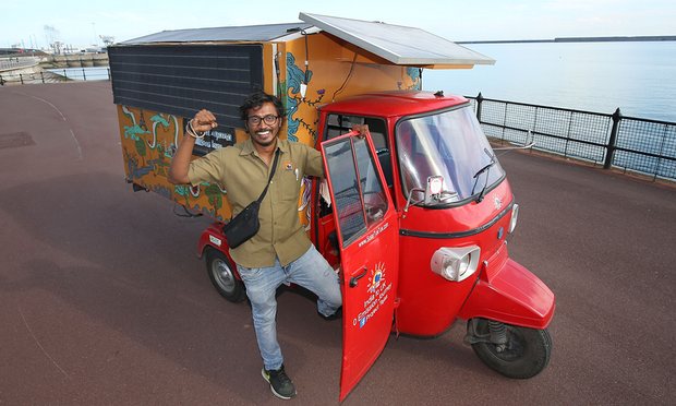 With A Road Trip From India, Engineer Reached UK In Solar Powered Tuk-Tuk 